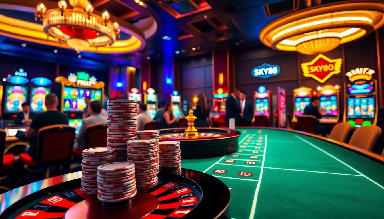 Join the excitement at nhà cái SKY88 with vibrant casino tables and thrilling gaming action.