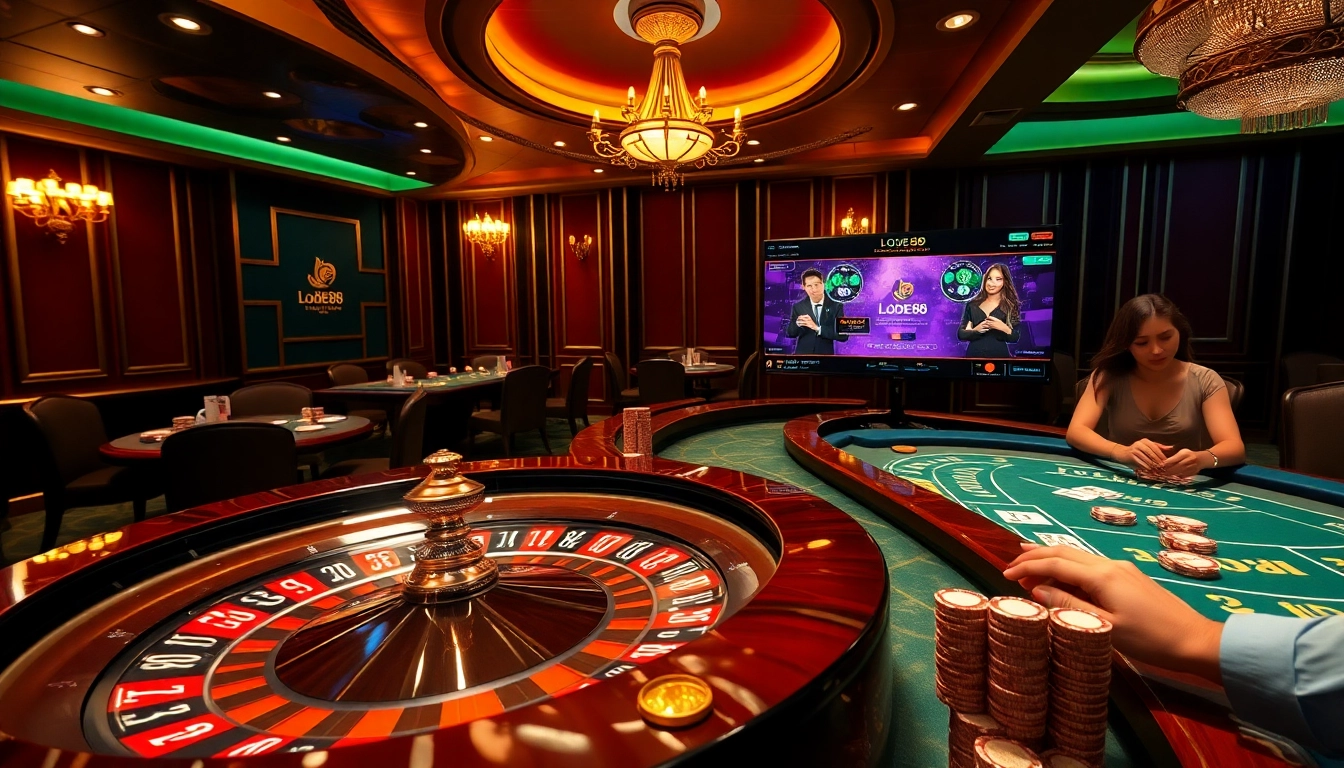 Experience the thrill of high-stakes betting at lode88 with engaging casino visuals and exciting gameplay.