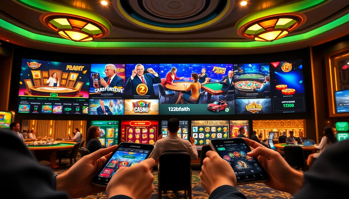 Experience the thrilling world of online gambling at 123b.faith, featuring live casino tables, diverse games, and a vibrant interface.