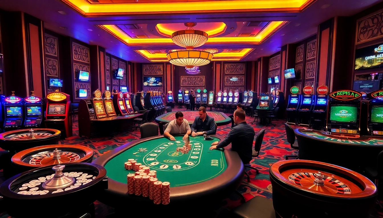 KP88 gaming table showcasing a vibrant casino atmosphere with poker chips and cards.
